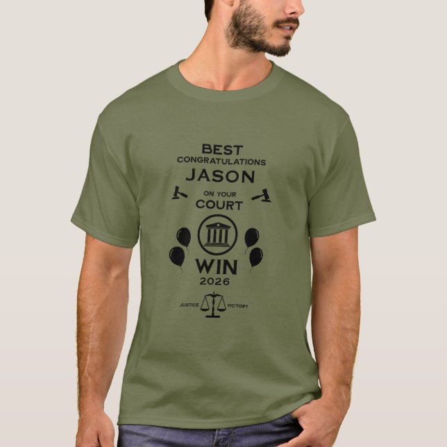 Camiseta Presente de Celebração da Vitória da Lei (Frente)