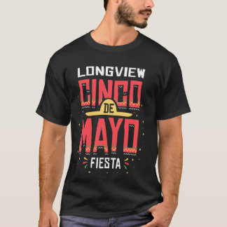 Camiseta Presente de Celebração das Cinco de Mayo do Longvi