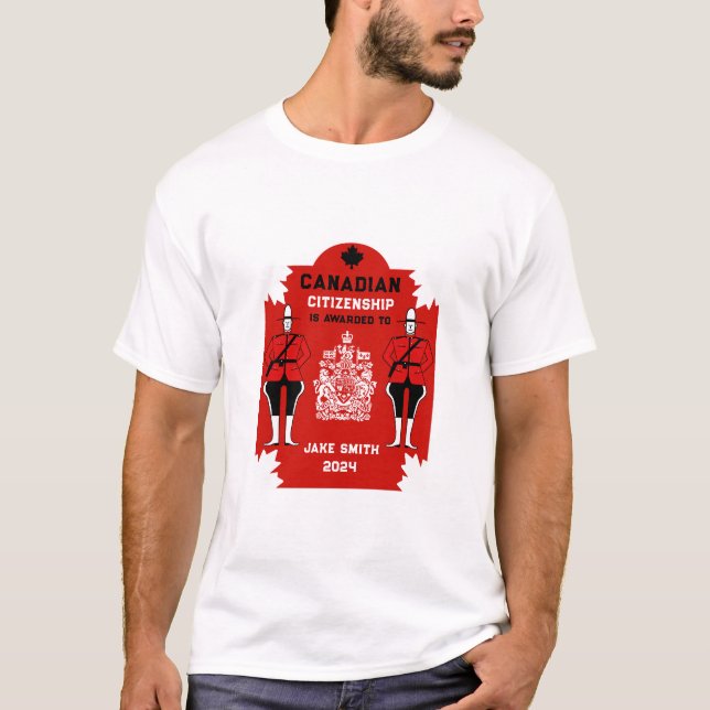 Camiseta Presente de celebração de cidadania canadense (Frente)