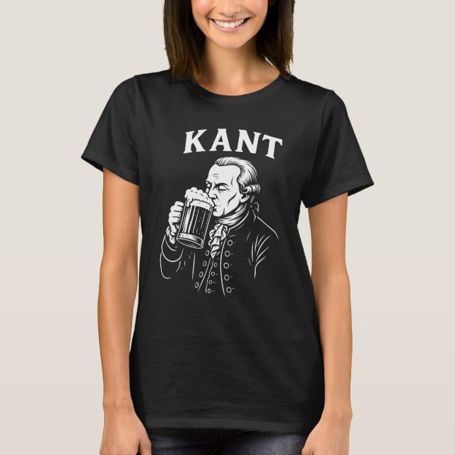 Camiseta Presente de Cerveja Iluminista do bebendo Kant (Frente)