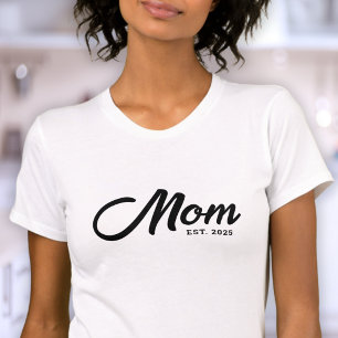 Camiseta Presente de Chá de Bebê para Nova Mãe com Letra Pr