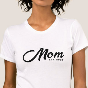 Camiseta Presente de Chá de Bebê para Nova Mãe Estabelecida