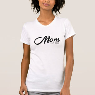 Camiseta Presente de Chá de Bebê para Nova Mãe Estabelecida