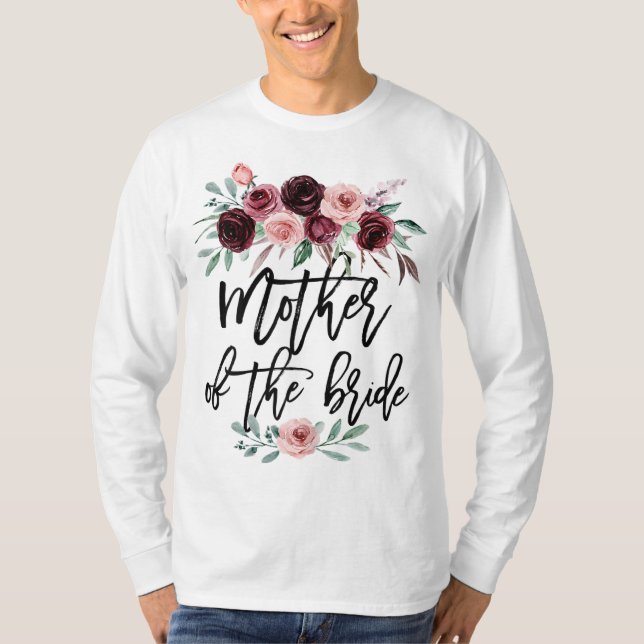 Camiseta Presente de Chá de Noiva para a Noiva Mãe Mãe da N (Frente)