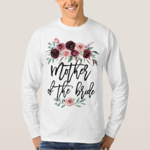 Camiseta Presente de Chá de Noiva para a Noiva Mãe Mãe da N