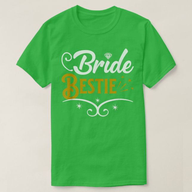 Camiseta Presente de Chá de Noiva para Dama de Honra Melhor (Frente do Design)