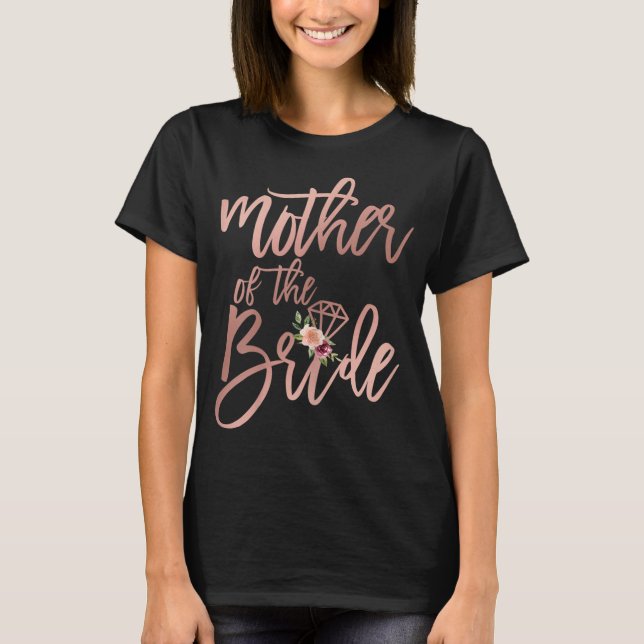 Camiseta Presente de Chá de Noiva para Mãe da Noiva da Noiv (Frente)