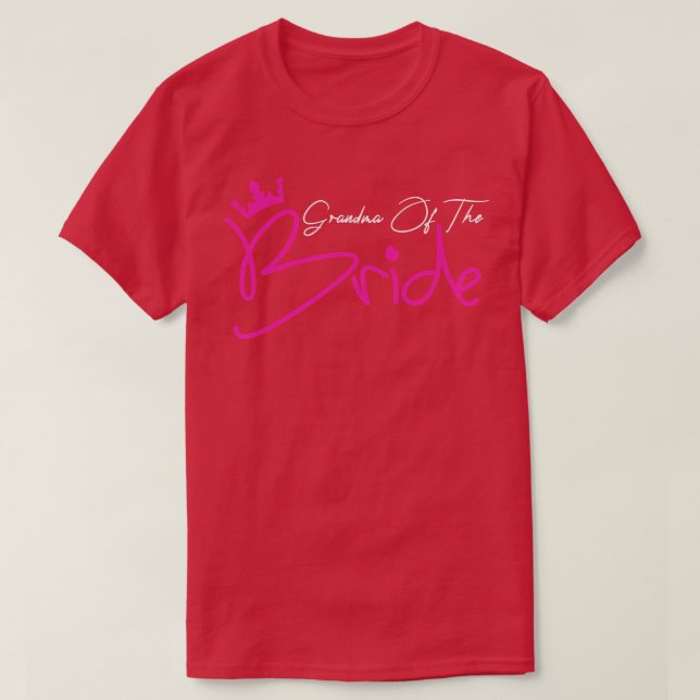 Camiseta Presente de Chuva de Noiva para Avó da Noiva (Frente do Design)