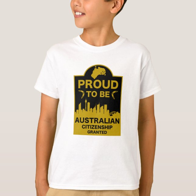 Camiseta Presente de cidadania australiana (Frente)