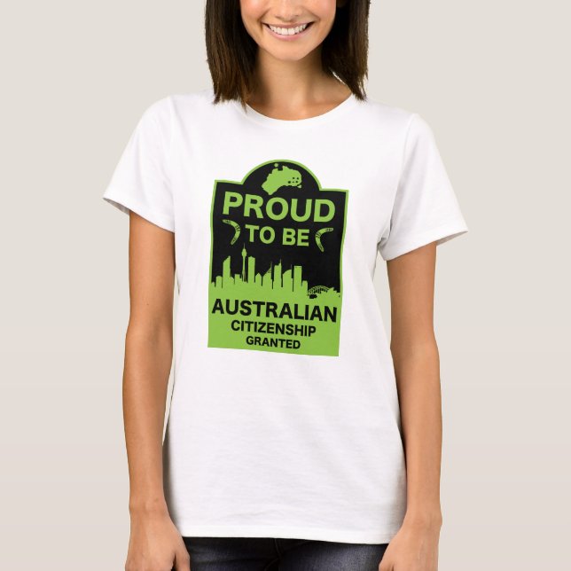 Camiseta Presente de cidadania australiana (Frente)