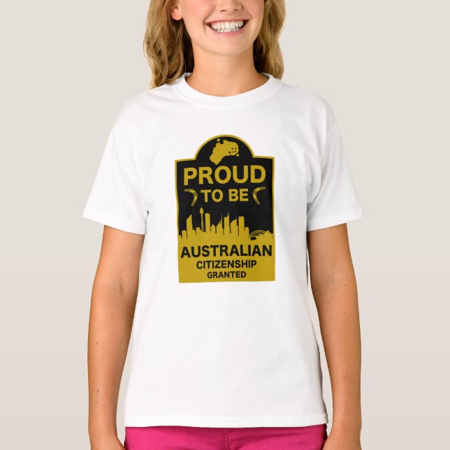 Camiseta Presente de cidadania australiana (Frente)