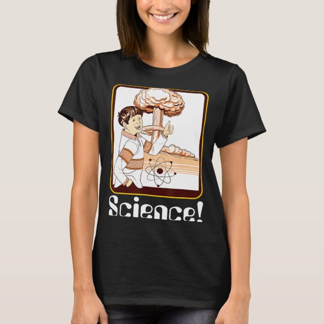 Camiseta Presente de Ciência Vintage Bomba Atômica Engraçad (Frente)