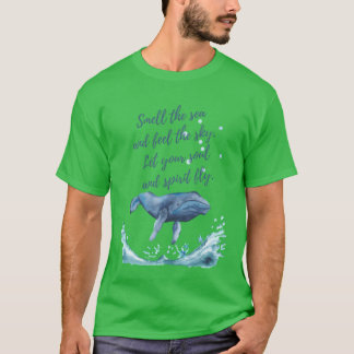 Camiseta Presente de citação da alma das baleias