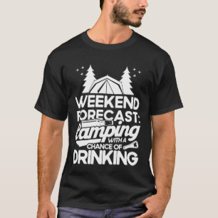 Camiseta Presente de Citação de Amante de Camping Menino Ca