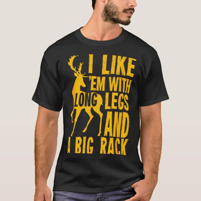 Camiseta Presente de Citação de Caça ao Veado Engraçado par (Frente)