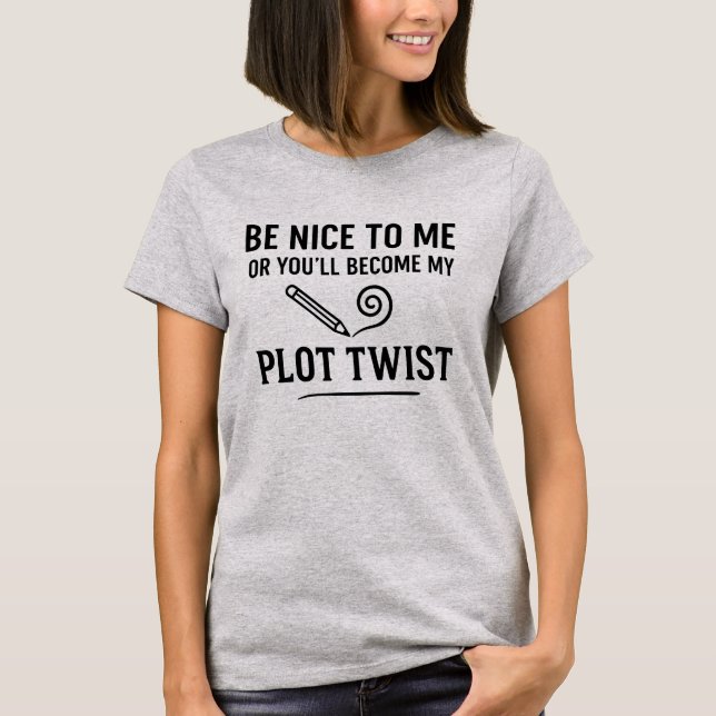 Camiseta Presente de Citação de Escritor Engraçado para Aut (Frente)