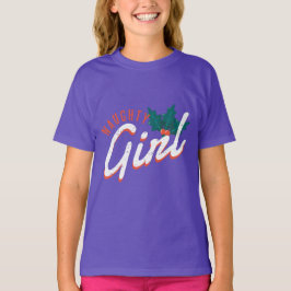 Camiseta Presente de Citação de Menina Travessa de Natal Pa