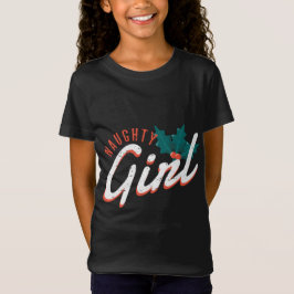 Camiseta Presente de Citação de Menina Travessa de Natal pa