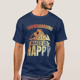 Camiseta Presente de citação de snowboarding vintage