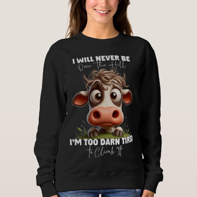 Camiseta Presente de Citação de Vaca Engraçada Eu Nunca Est (Frente)