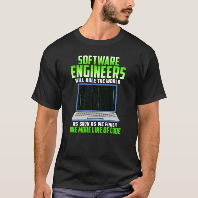 Camiseta Presente de Codificação Engraçado do Engenheiro de (Frente)