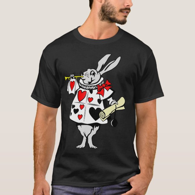 Camiseta Presente de coelho| Alice No Coelho Da Maravilha (Frente)
