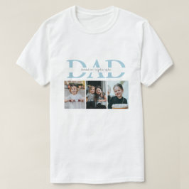 Camiseta Presente de Colagem de Foto do Papai com Mensagem 