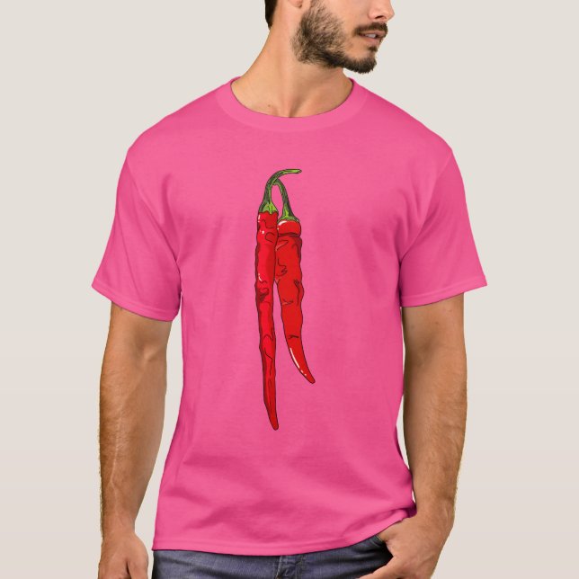 Camiseta Presente de Comida Apimentada Pimenta (Frente)