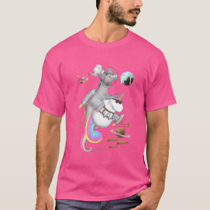 Camiseta Presente de comida de unicórnio montado em burro P