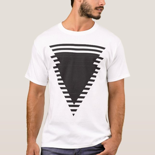 Camiseta presente de composição de triângulos (Frente)
