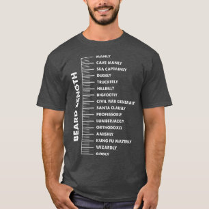 Camiseta Presente De Comprimento Da Régua De Barba Para Ho
