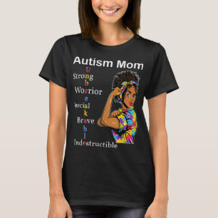 Camiseta Presente de consciência autista com afro-american