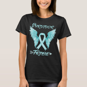 Camiseta presente de consciência de câncer de ovário de tri