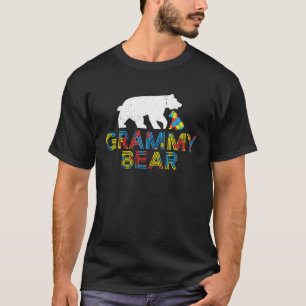 Camiseta Presente de Conscientização do Autismo Grammy Bear