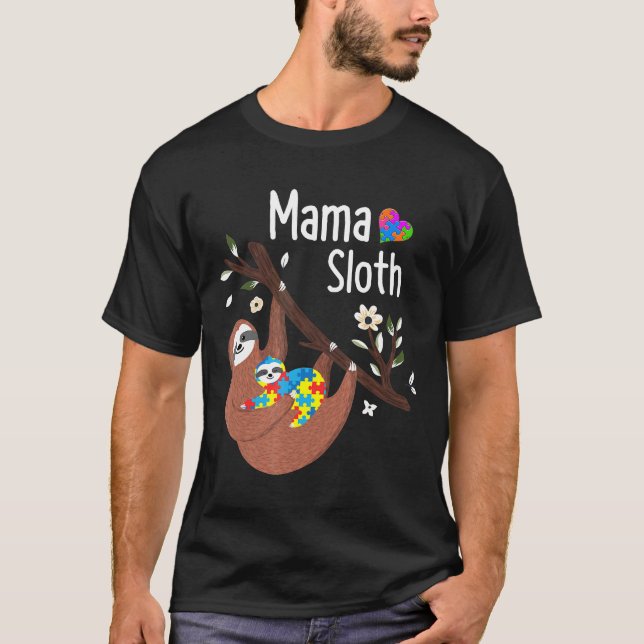 Camiseta Presente de Conscientização sobre Autismo da Mamãe (Frente)