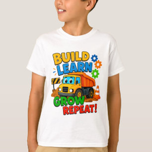 Camiseta 🌱 Presente de Construir Aprender Crescer para Cri