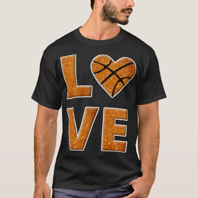 Camiseta Presente de Coração com Lítio de Basquete Amor (Frente)