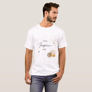 Camiseta "Presente de Coração Você Me Inspira "