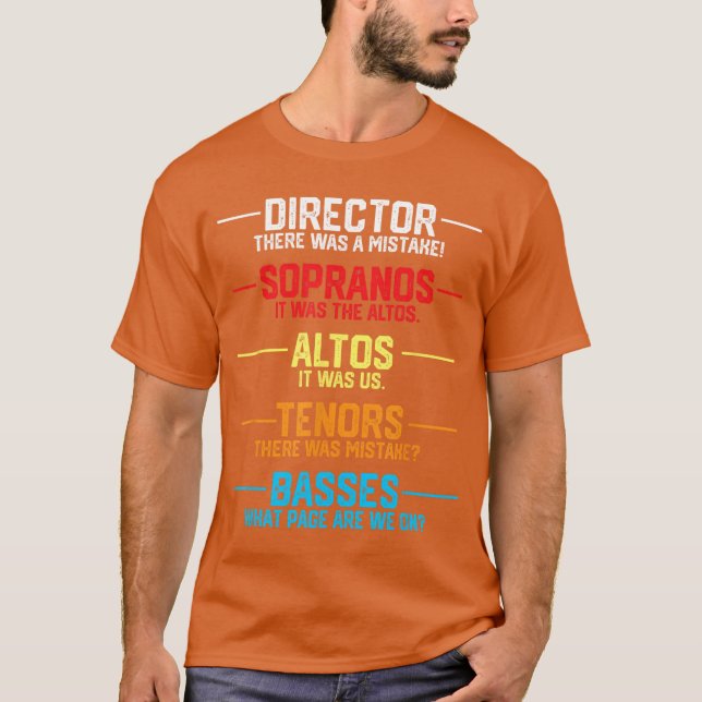 Camiseta Presente de Coro de Música Engraçado Reconheciment (Frente)