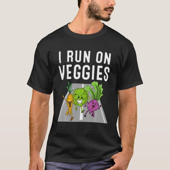 Camiseta Presente de Corredor Vegetariano Engraçado | Atlet (Frente)