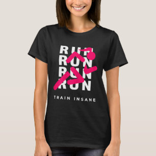 Camiseta Presente de corrida feminina Treine Louco para cor