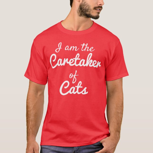 Camiseta Presente De Cuidados De Gatos (Frente)