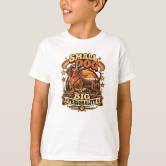Camiseta Presente de Dachshund Cachorro Pequeno Grande Pers