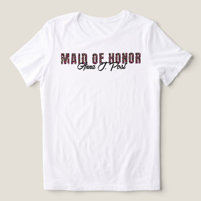 Camiseta Presente de Dama de Honra Personalizado de Pickleb (Design frontal)