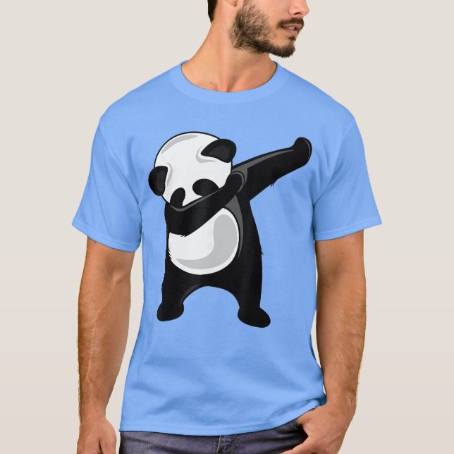 Camiseta Presente de Dança Dab do Panda Panda Panda Panda F (Frente)