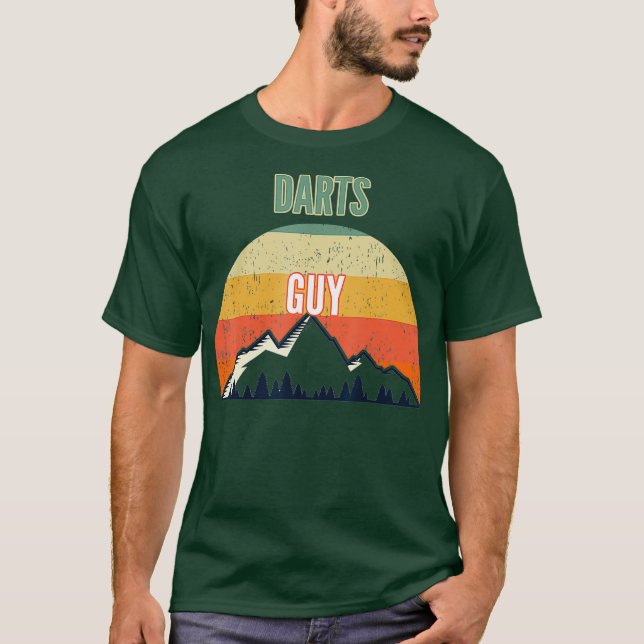 Camiseta Presente de Dardos para Cara de Darts Masculinos (Frente)