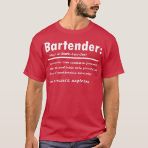 Camiseta Presente De Definição De Bartender Para Bartender 
