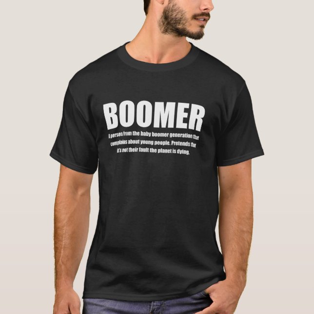 Camiseta Presente De Definição De Boomer Que Boomer Engraça (Frente)