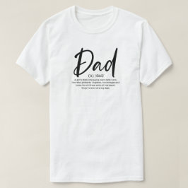Camiseta Presente de Definição de Pai Significativo para o 