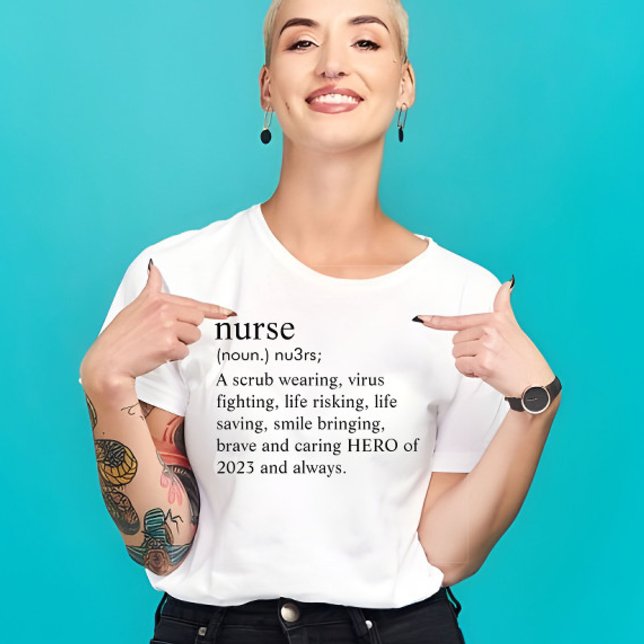 Camiseta Presente de Definição Enfermeira Personalizada Eng (nurse t shirt)